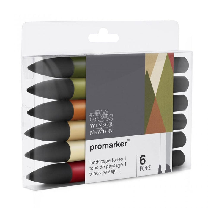Winsor & Newton Promarker Landscape Tones No. 1 6 Set, Paint Markers JA0042210