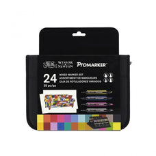 Winsor & Newton Promarker Mixed Marker Wallet 24 Set, Paint Markers JA0416500