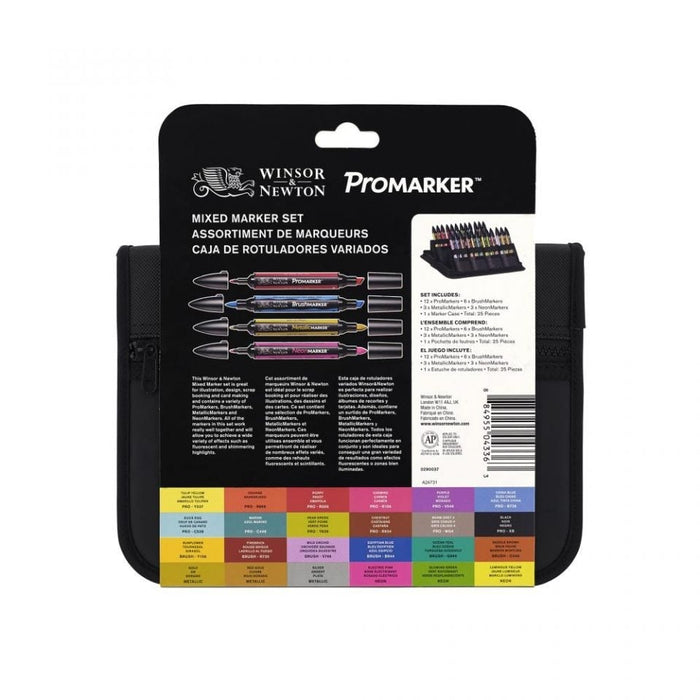 Winsor & Newton Promarker Mixed Marker Wallet 24 Set, Paint Markers JA0416500