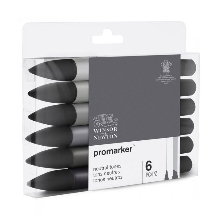 Winsor & Newton Promarker Neutral Tones 6 Set, Paint Markers JA0416370