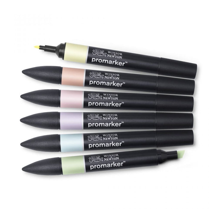 Winsor & Newton Promarker Pastel Tones 6 Set, Paint Markers JA0416410