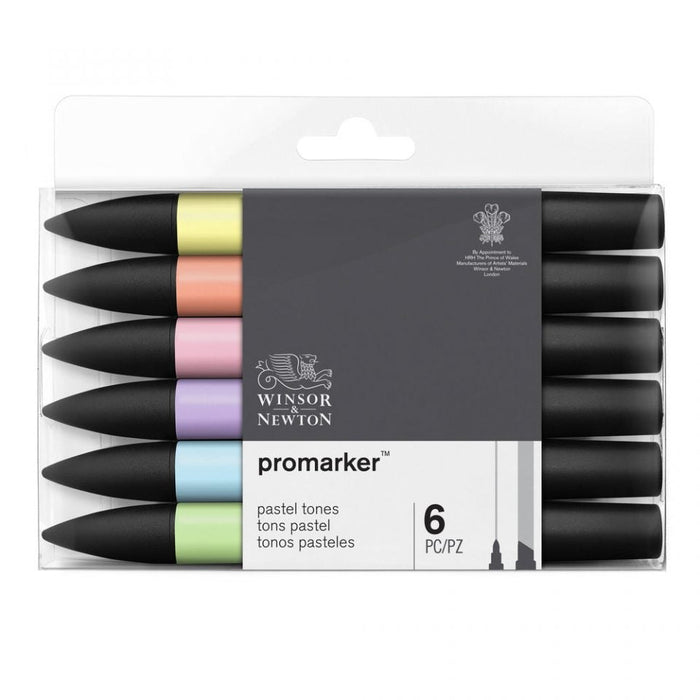 Winsor & Newton Promarker Pastel Tones 6 Set, Paint Markers JA0416410