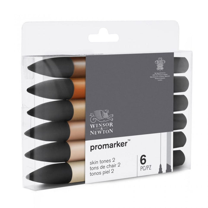 Winsor & Newton Promarker Skin Tones No. 2 6 Set, Paint Markers JA0023300