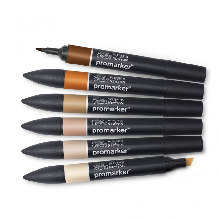 Winsor & Newton Promarker Skin Tones No. 2 6 Set, Paint Markers JA0023300