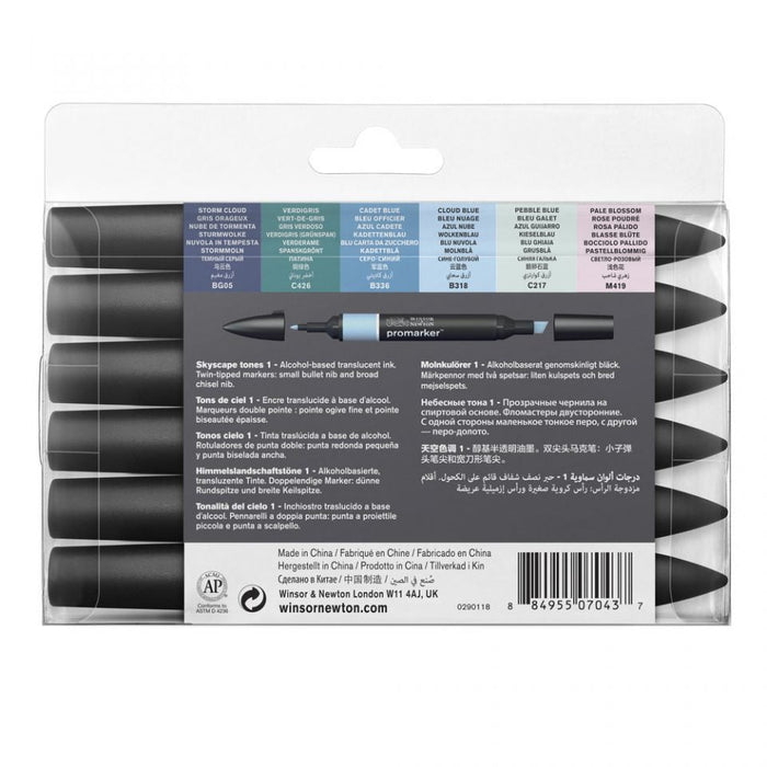 Winsor & Newton Promarker Skyscape 6 Set, Paint Markers JA0042220