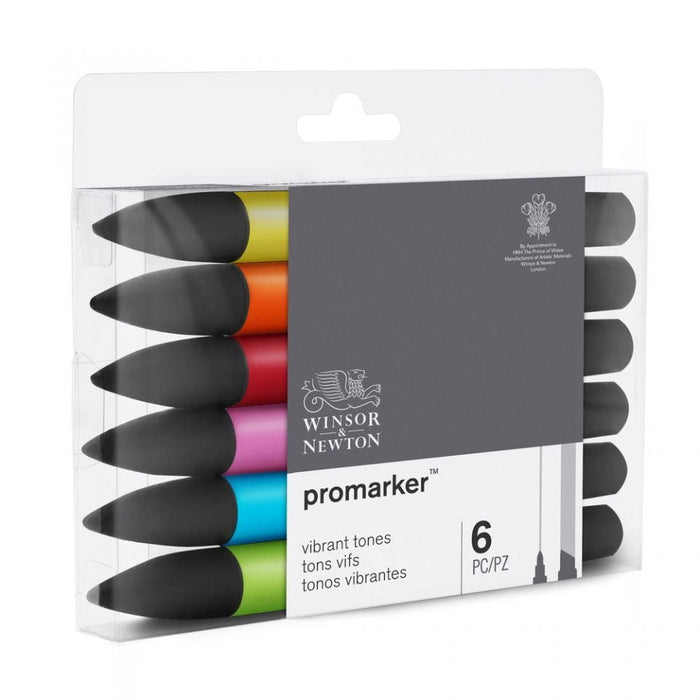 Winsor & Newton Promarker Vibrant Tones 6 Set, Paint Markers JA0416380
