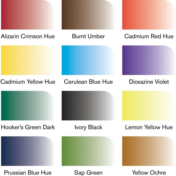 Winsor & Newton Promarker Watercolour 12 Basic Tones Set, Paint Markers JA0071900