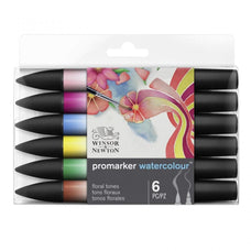 Winsor & Newton Promarker Watercolour 6 Floral Tones Set, Paint Markers JA0067620