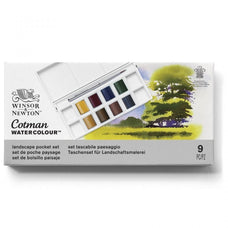 Winsor & Newton Set of 9 Cotman Watercolour Landscape Pocket JA0084200