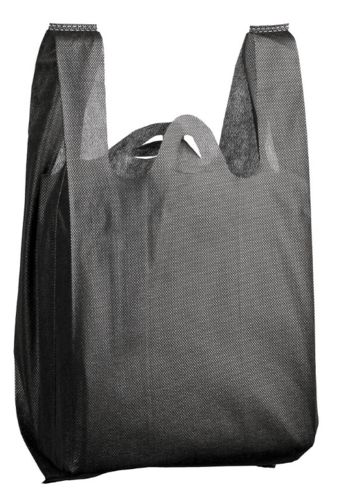 Woven Carry Bag 210mm x 125mm x 290mm, 30gsm (Small), Black x 300 bags MPH2670