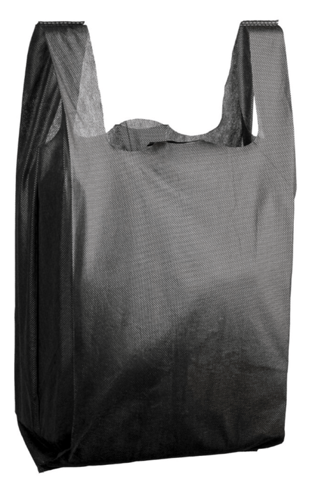 Woven Carry Bag 255mm x 140mm x 370mm, 30gsm (Medium), Black x 200 bags MPH2675