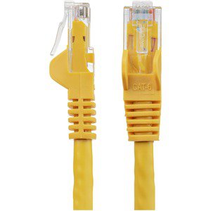x-0.5m Yellow Cat6 Ethernet Patch Cable with Snagless RJ45 Connectors IM3517614