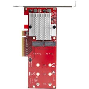 x8 Dual M.2 PCIe SSD Adapter - PCIe 3.0 - PCI Express M.2 SSD Adapter Card - For PCIe NVMe and PCIe AHCI M.2 SSDs (PEX8M2E2) IM4688062