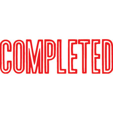 XStamper COMPLETED Self Inking Rubber Stamp, Red AO57102662