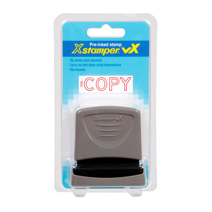 XStamper COPY Self Inking Rubber Stamp, Red AO57100662