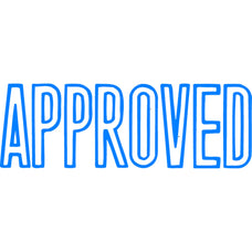 XStamper CX-BN 1008 APPROVED Self Inking Rubber Stamp, Blue AO5010080