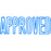 XStamper CX-BN 1008 APPROVED Self Inking Rubber Stamp, Blue AO5010080