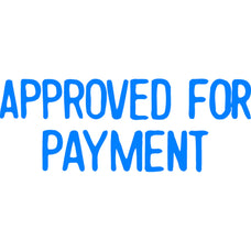 XStamper CX-BN 1025 APPROVED FOR PAYMENT Self Inking Rubber Stamp, Blue AO5010250
