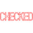 XStamper CX-BN 1038 CHECKED Self Inking Rubber Stamp, Red AO5010380