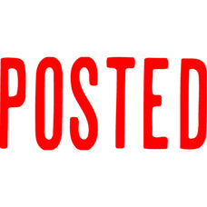 XStamper CX-BN 1047 POSTED Self Inking Rubber Stamp, Red AO5010472