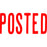 XStamper CX-BN 1047 POSTED Self Inking Rubber Stamp, Red AO5010472