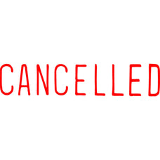 XStamper CX-BN 1119 CANCELLED Self Inking Rubber Stamp, Red AO5011190
