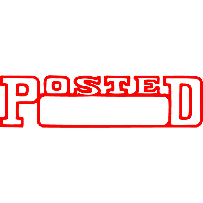 XStamper CX-BN 1211 POSTED, Space For Date Self Inking Rubber Stamp, Red AO5012110
