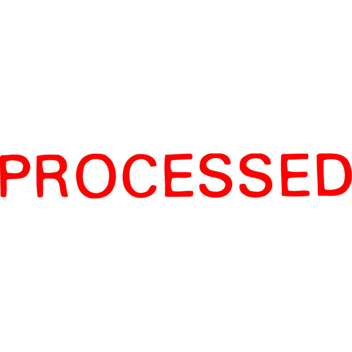 XStamper CX-BN 1314 PROCESSED Self Inking Rubber Stamp, Red AO5013140