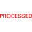 XStamper CX-BN 1314 PROCESSED Self Inking Rubber Stamp, Red AO5013140