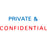 XStamper CX-BN 2010 PRIVATE & CONFIDENTIAL Self Inking Rubber Stamp, Red/Blue AO5020100