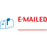 XStamper CX-BN 2025 EMAILED With Icon Self Inking Rubber Stamp, Red/Blue AO5020250