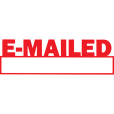 XStamper E-MAILED, Space For Date Self Inking Rubber Stamp, Red AO57165062