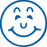 Xstamper Smiley Face Blue Stamp CE-16 (11303) AO5113033-DO