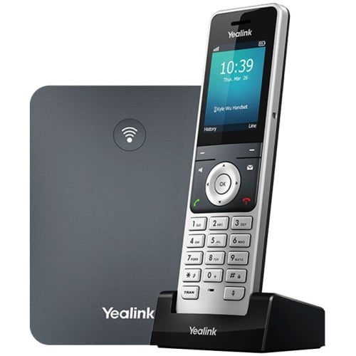 Yealink W76P IP Phone - Cordless - Corded - DECT - Wall Mountable, Desktop - Alabaster Silver, Classic Gray - VoIP - 1 x Network (RJ-45) IM5274430