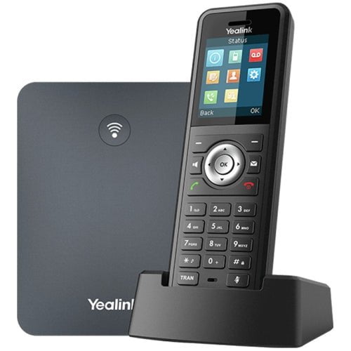 Yealink W79P IP Phone - Cordless - Corded - DECT - Wall Mountable, Desktop - Black, Classic Gray - VoIP - 1 x Network (RJ-45) IM5274431