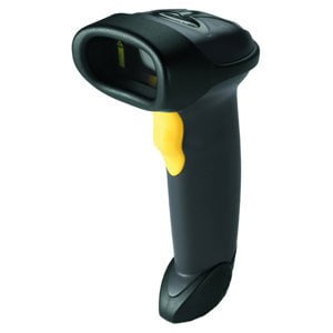 Zebra Symbol LS2208 Handheld Barcode Scanner - Cable Connectivity - 100 scan/s - 431.80 mm Scan Distance - 1D - Laser - Linear - Single Line - USB - Black - Stand Included - IP30 - USB - Retail, Education IM1009312