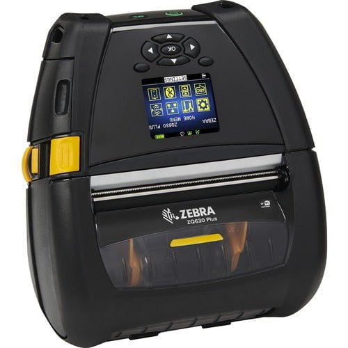 Zebra ZQ630 Plus Desktop, Industrial, Mobile Direct Thermal Printer - Monochrome - Label/Receipt Print - Bluetooth - Near Field Communication (NFC) - Display Screen - 813 mm Print Length - 104 mm (4.09") Print Width - 115 mm/s Mono - 203 dpi - Wireless LA IM5640490