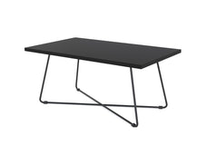 Zion Coffee Table 1000mm x 600mm, Black Frame, Black Top KG_ZION106SB_BL