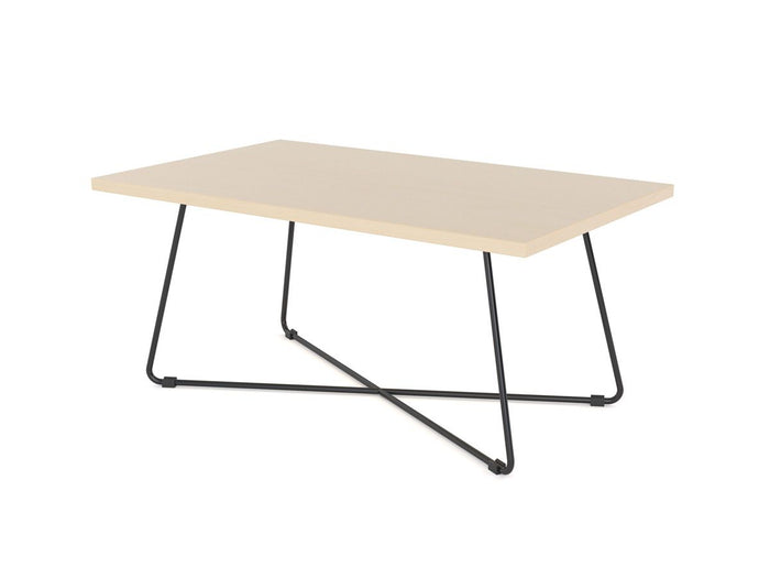 Zion Coffee Table 1000mm x 600mm, Black Frame, Nordic Maple Top KG_ZION106SB_NM