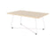 Zion Coffee Table 1000mm x 600mm, White Frame, Nordic Maple Top KG_ZION106SW_NM