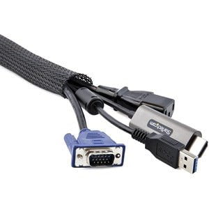 StarTech.com Cable Management Sleeve, Trimmable Heavy Duty Cable Wrap, 3mx3cm IM5560702