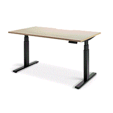 Enhance 1500mm x 800mm Electric Standing Desk – Black / Autumn Oak, Height Adjustable