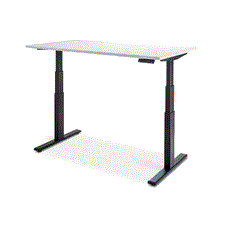 Enhance 1800mm x 800mm Electric Height Adjustable Desk – Black / White