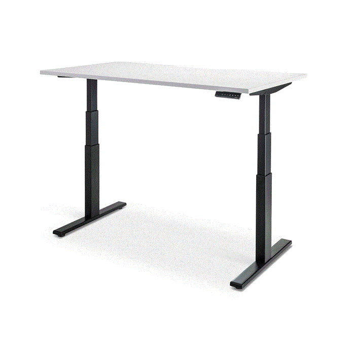 Enhance 1800mm x 800mm Electric Height Adjustable Desk – Black / White