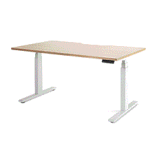 Enhance 1800mm x 800mm Electric Height Adjustable Desk – White / Autumn Oak