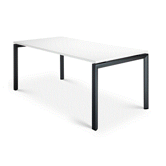 Novah Meeting Table 1800mm x 900mm - Black Frame / White Top