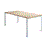 Novah Meeting Table 1800mm x 900mm - White Frame / Autumn Oak Top