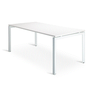 Novah Meeting Table 1800mm x 900mm - White Frame / White Top