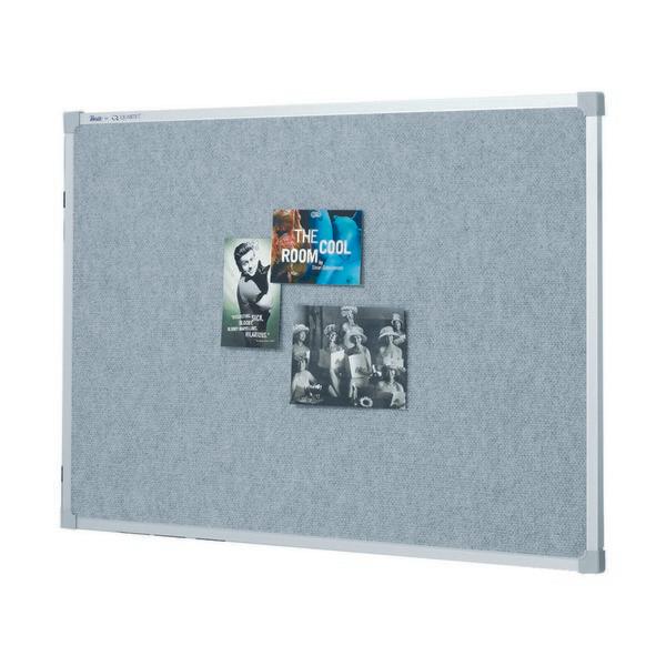 ACCO Penrite Aluminium Frame Fabric Bulletin Board 900 x 1200mm